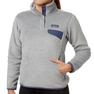 Gray and purple Patagonia fleece